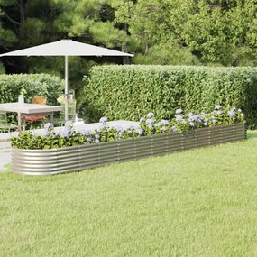Letto Giardino Acciaio Verniciato A Polvere 512x80x36cm Argento /