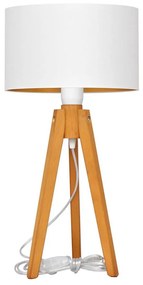 Lampada da tavolo ALBA 1xE27/15W/230V bianco/oro/quercia