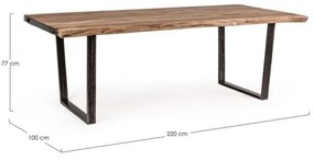 Tavolo legno acacia vintage Elmer 220x100 cm