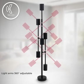 B.K. Licht 1344 - Lampadario su palo 6xE27/60W/230V