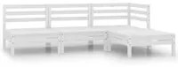 Set Divani da Giardino 4 pz in Legno Massello di Pino Bianco cod mxl 43717