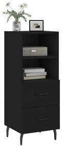 Credenza nero 34,5x34x90 cm in legno multistrato