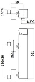 Paffoni Level Lec168d Miscelatore doccia Esterno Doccia Con supporto a muro snodato in ABS doccia e flessibile Cromo