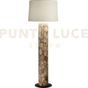 Piantana xylo in legno naturale 1 luce attacco e27 h.170cm d.60cm c...