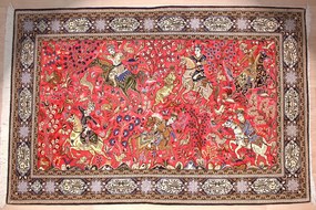 Ghom Tappeto 210x140 (Iran) Annodato A Mano
