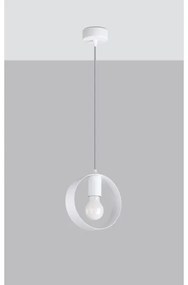 Sollux SL.1137 - Lampadario a cavo TITRAN 1xE27/60W/230V bianco