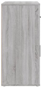 Credenza grigio sonoma 80x33x70 cm in legno multistrato