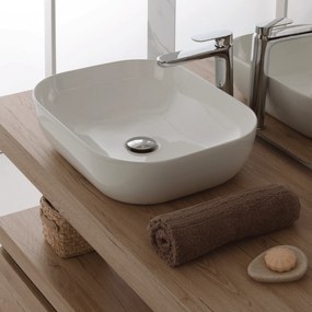 Lavabo D'Appoggio 50,5x40,5 Cm Bianco Lucido