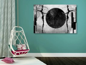Quadro su tela – Danza africana in bianco e nero
