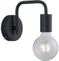 Applique Braccio Metallo Portalampada E27 Diallo Nero Trio Lighting