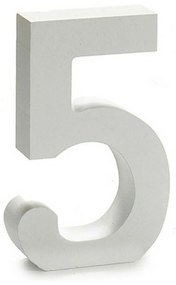 Numeri 5 Legno Bianco (2 x 16 x 14,5 cm) (24 Unità)