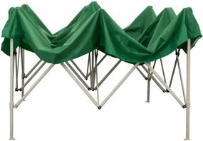 Gazebo richiudibile pieghevole 3 X 3 Verde ricoperto in PVC impermeabile
