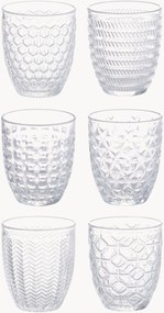 Set di 6 bicchieri in vetro Geometrie