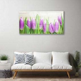 Quadro in vetro Tulipani Fiori della natura 100x50 cm