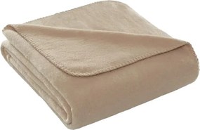 Coperta beige in vello 130x170 cm Brighton – Mijolnir