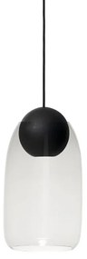 Liuku Lampada a Sospensione BAll Black/Trasparente - Mater