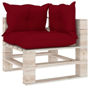 Set divani da giardino pallet 8 pz con cuscini in legno di pino