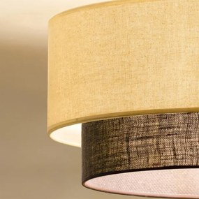 Brilagi - Plafoniera LED BOHO STYLE 1xE27/15W/230V Ø 40 cm crema/marrone