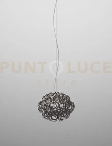 Giogali sospensione 35 cristallo nickel nero e cromo lucido 1 luce ...