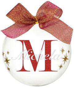 Pallina natale con nome Michela 10cm