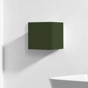 Pensile cubotto sospeso con anta Verde Opaco 30x30 cm