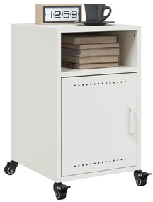 Comodini 2 Pz Bianchi 36x39x59 Cm İn Acciaio /