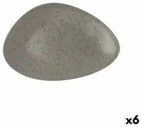 Piatto da pranzo Ariane Oxide Triangolare Grigio Ceramica Ø 29 cm (6 Unità)