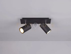 Marley barra 2 spots cilindri metallo nero l. 30cm 2 luci attacco ...