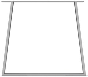 Gamba per mobili Trapezio STEELMI in acciaio argentato satinato L 80 x P 8 x H 71 cm