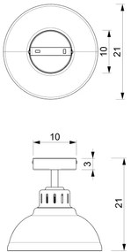 Lampadario a plafone SVEN 1xE27/15W/230V beige