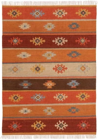 benuta Pure Kelim tessuto a mano Zohra Multicolor 70x140 cm - Tappeto design moderno soggiorno