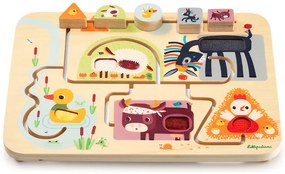 Lilliputiens - labirinto sensoriale puzzle a scorrimento - fattoria