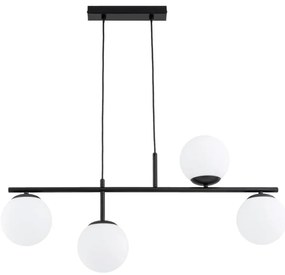 Lampadario a sospensione con filo LUNA 4xE14/10W/230V nero