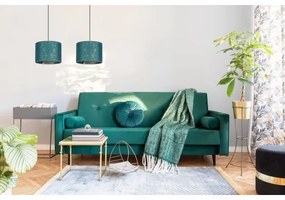 Lampadario su corda REZO 2xE27/60W/230V turchese