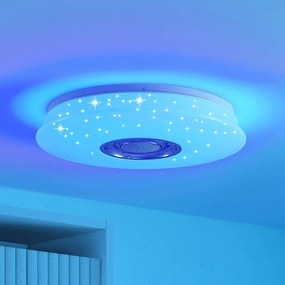 Plafoniera a LED Elpida Lindby, dimmerabile, Bianco / Opale, Soggiorno / Sala da pranzo, Plastica, Moderno, Plafoniera LED