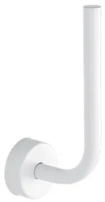 Kamalu - Portarotolo verticale in acciaio inox bianco opaco installazione a muro | Monde-B