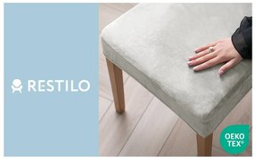 Set di coprisedia grigio chiaro con rivestimento elastico per sedie 4 pz 48 cm Sento – Restilo