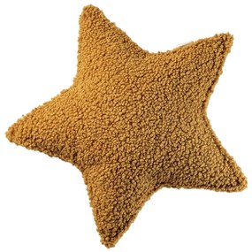 Cuscino per divano da bambini marrone con rivestimento in bouclé Star – Wigiwama