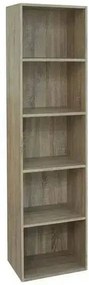 Libreria Componibile Multifunzionale in MDF e Frassino, Vari Formati e Colori, 40 x 29 x 172H / Rovere Nordico