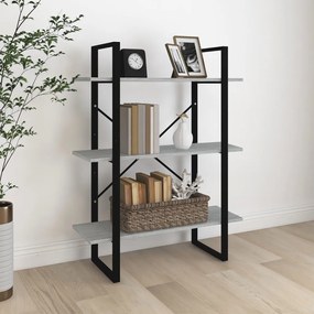 Libreria Grigio Sonoma 80x30x105 Cm İn Legno Multistrato /