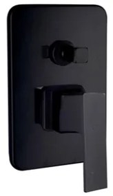Miscelatore doccia incasso con deviatore nero opaco serie Elegant