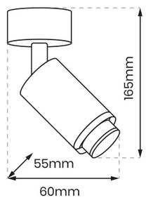 Faretto MICA 1xGU10/25W/230V bianco