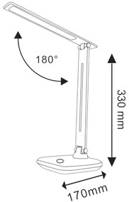 Lampada da tavolo LED dimmerabile touch VINTO LED/8W/230V bianca