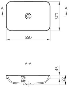 Sapho - Lavabo da incasso ASOFFI 55x37 cm marmo/bianco
