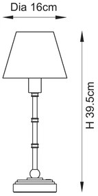 Endon 114811 - Lampada da tavolo ricaricabile LED dimmerabile BURLEY LED/1,5W/5V ottone/bianco