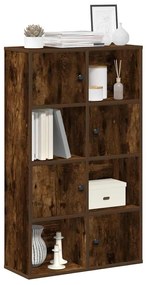 Libreria Rovere Fumo 60x24x101,5 Cm İn Legno Multistrato /