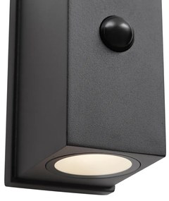 Lampada da parete nera con sensore Lux magnetico con LED ricaricabile - Sandy