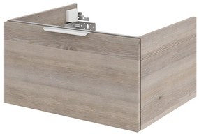 Mobile da bagno sotto lavabo SENSEA Neo grigio / argento lucido L 60 x H 32 x P 48 cm 1 cassetto, lavabo non incluso