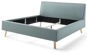 Letto matrimoniale imbottito blu/grigio rete non inclusa 180x200 cm Frieda – Meise Möbel