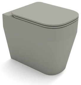 Vaso WC filomuro OLYMPIA CERAMICA tutto evo grigio, sedile escluso P 53 x L 36 x H 42.5 cm
